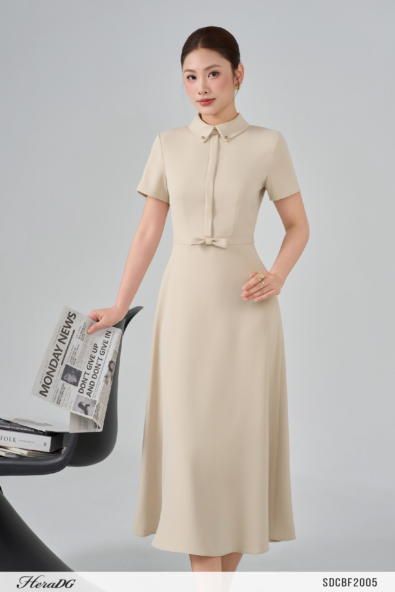 Ảnh của Đầm xoè eo đính nơ